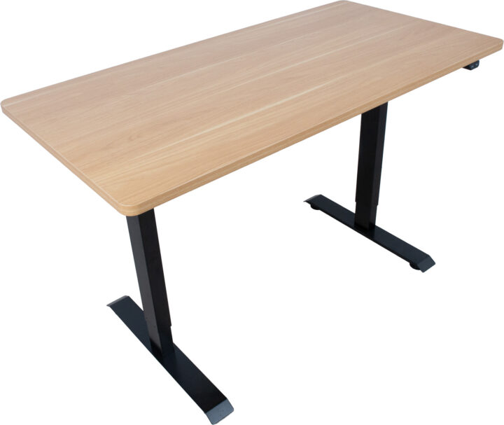 Töölaud ERGO 1-mootoriga 140x70xH71-121cm, vaher/must Kirjutuslauad ERGO