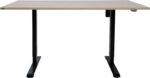 Töölaud ERGO 1-mootoriga 160x80xH71-121cm, hikkoripuu/must Kirjutuslauad ERGO