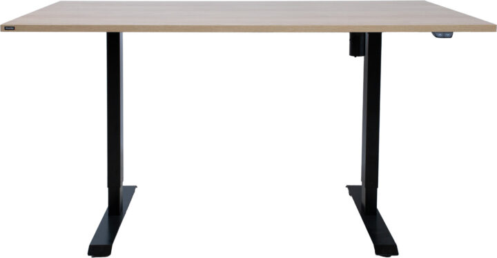 Töölaud ERGO 1-mootoriga 160x80xH71-121cm, hikkoripuu/must Kirjutuslauad ERGO