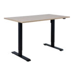 Töölaud ERGO 1-mootoriga 140x70xH71-121cm, hikkoripuu/must Kirjutuslauad ERGO