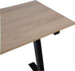 Töölaud ERGO 1-mootoriga 140x70xH71-121cm, hikkoripuu/must Kirjutuslauad ERGO