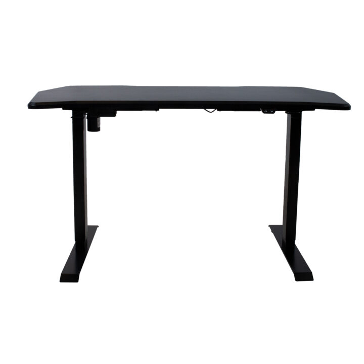 Mängurilaud GAMER 1-mootoriga 140x70xH71-121cm, must Kontorimööbel O02-100 Reguleeritavad töölauad
