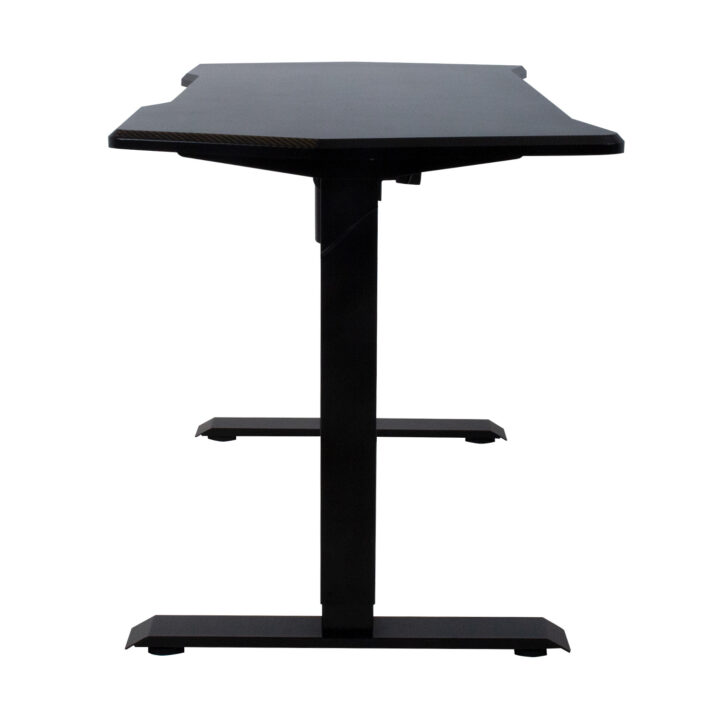Mängurilaud GAMER 1-mootoriga 140x70xH71-121cm, must Kontorimööbel O02-100 Reguleeritavad töölauad