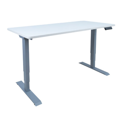 Töölaud ERGO 2-mootoriga 140x70xH60-125cm, valge, melamiinplaat Kontorimööbel ERGO
