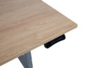 Töölaud ERGO 2-mootoriga 160x80xH60-125cm, hikkoripuu/hõbehall Kirjutuslauad ERGO