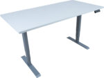 Töölaud ERGO 2-mootoriga 160x80xH60-125cm, hallikasvalge/hõbehall Kirjutuslauad ERGO