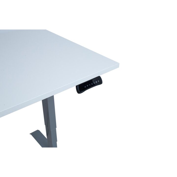 Töölaud ERGO 2-mootoriga 140x80xH60-125cm, hallikasvalge/hõbehall Kirjutuslauad ERGO