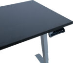 Töölaud ERGO 2-mootoriga 140x80xH60-125cm, must/hõbehall Kirjutuslauad ERGO