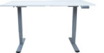 Töölaud ERGO OPTIMAL 2-mootoriga 160x80xH62-127cm, hallikasvalge/hõbehall Kontorimööbel ERGO