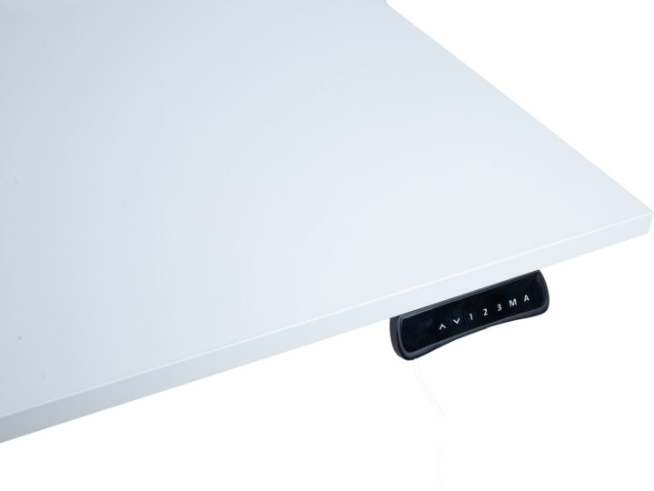 Töölaud ERGO OPTIMAL 2-mootoriga 160x80xH62-127cm, hallikasvalge/hõbehall Kontorimööbel ERGO
