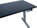 Töölaud ERGO OPTIMAL 2-mootoriga 140x80xH62-127cm, must/hõbehall Kontorimööbel ERGO