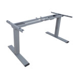 Töölaud ERGO OPTIMAL 2-mootoriga 140x80xH62-127cm, hallikasvalge/hõbehall Kontorimööbel ERGO
