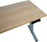 Töölaud ERGO OPTIMAL 2-mootoriga 140x70xH62-127cm, hikkoripuu/hõbehall Kontorimööbel ERGO
