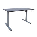 Töölaud ERGO OPTIMAL 1-mootoriga 120x60xH71-116cm, must/hõbehall Kontorimööbel ERGO