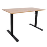 Töölaud ERGO OPTIMAL 1-mootoriga 120x60xH71-116cm, tamm/must Kontorimööbel ERGO