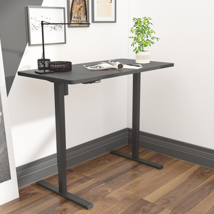 Töölaud ERGO OPTIMAL 1-mootoriga 120x60xH71-116cm, must Kontorimööbel ERGO