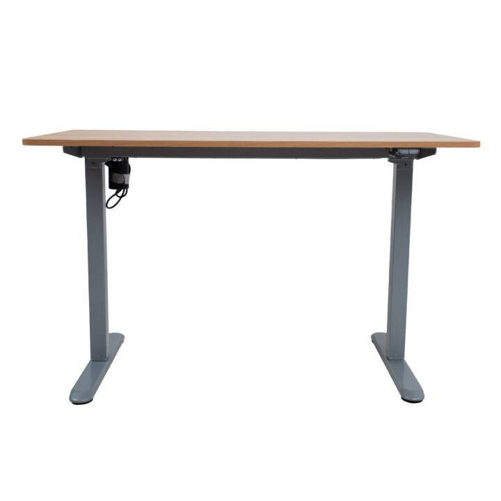 Töölaud ERGO LIGHT 1-mootoriga 120x60xH73-118cm, tamm/hõbehall Kontorimööbel ERGO