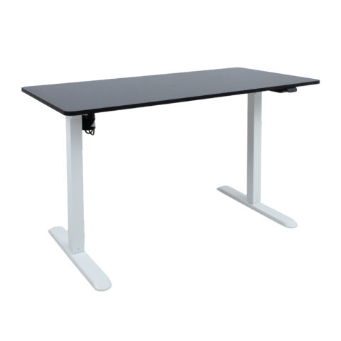 Töölaud ERGO LIGHT 1-mootoriga 120x60xH73-118cm, valge/must Kontorimööbel ERGO