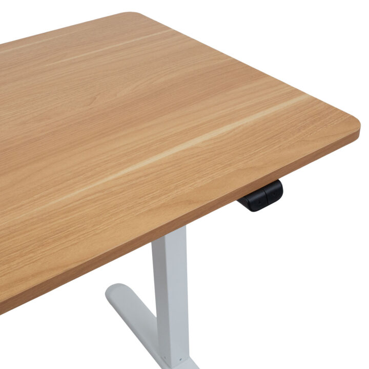 Töölaud ERGO LIGHT 1-mootoriga 120x60xH73-118cm, tamm/valge Kontorimööbel ERGO