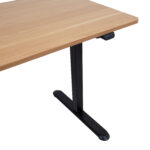 Töölaud ERGO LIGHT 1-mootoriga 120x60xH73-118cm, tamm/must Kontorimööbel ERGO