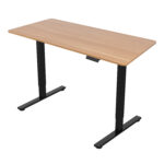 Töölaud ERGO FIT 1-motoriga 120x68xH71,5-116cm, tamm/must Kontorimööbel