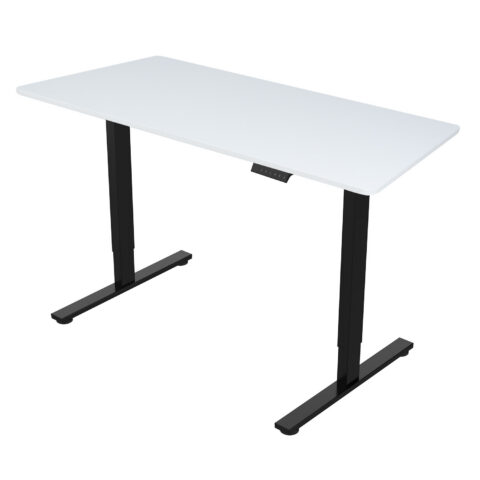 Töölaud ERGO FIT 1-motoriga 120x68xH71,5-116cm, valge/must Kontorimööbel