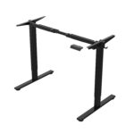 Töölaud ERGO FIT 1-motoriga 120x68xH71,5-116cm, tamm/must Kontorimööbel