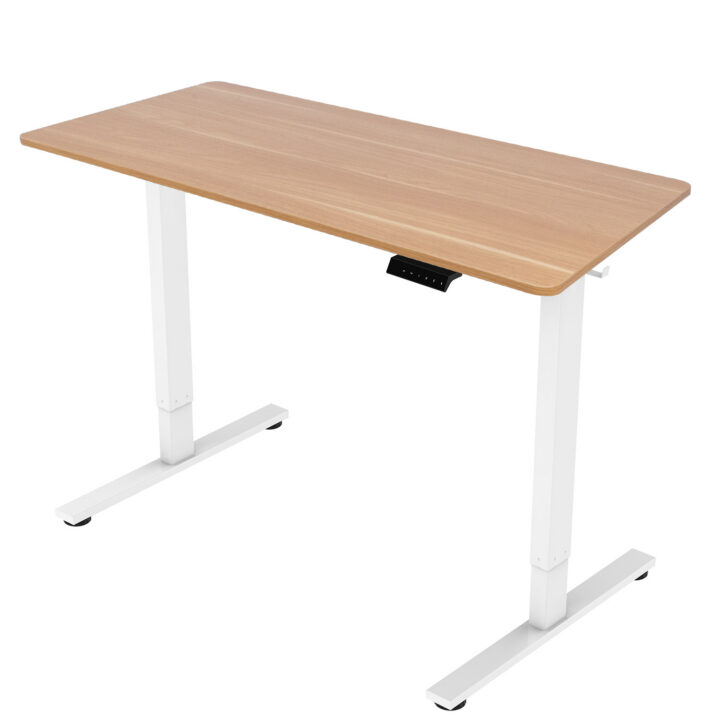 Töölaud ERGO FIT 1-motoriga 120x68xH71,5-116cm, tamm/valge Kontorimööbel