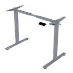 Töölaud ERGO FIT 1-motoriga 120x68xH71,5-116cm, valge/hõbehall Kontorimööbel