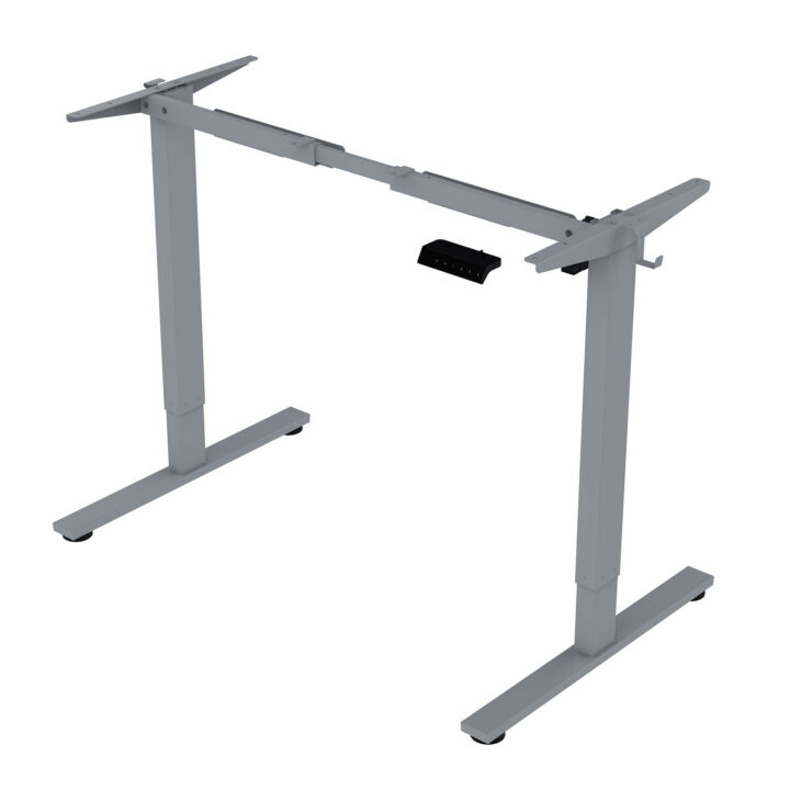 Töölaud ERGO FIT 1-motoriga 120x68xH71,5-116cm, valge/hõbehall Kontorimööbel