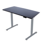 Töölaud ERGO FIT 1-motoriga 120x68xH71,5-116cm, must/hõbehall Kontorimööbel