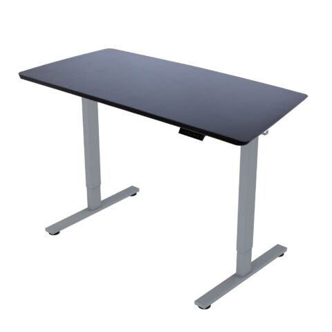 Töölaud ERGO FIT 1-motoriga 120x68xH71,5-116cm, must/hõbehall Kontorimööbel