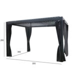 Varikatus MIRADOR-111 3x3m kardinatega, tumehall Varikatused ja aiatelgid HORECA