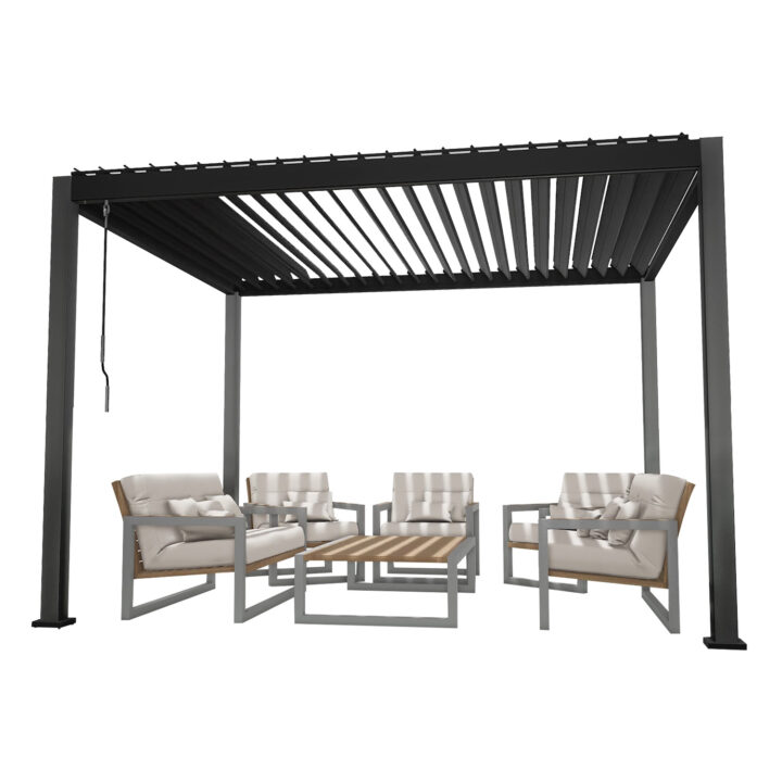 Varikatus MIRADOR-111 3x3m kardinatega, tumehall Varikatused ja aiatelgid HORECA