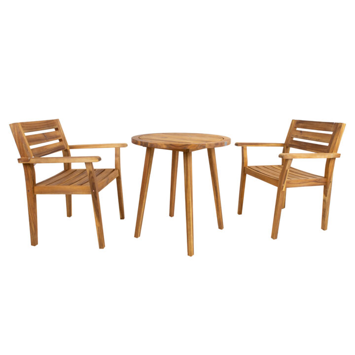 Aiamööblikomplekt FLORIAN laud D70xH75cm, 2 tooli 65x59xH85cm, akaatsiapuit Rõdukomplektid Esilehe tooted