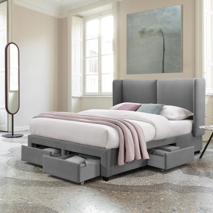 Voodi SUGI madratsiga HARMONY TOP 160x200cm, hall Magamistuba Voodid
