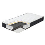 Voodi LARA madratsiga HARMONY UNO 90x200cm, lillakasroosa Magamistuba PERFECT SLEEP