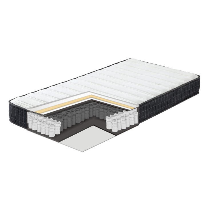 Voodi LARA madratsiga HARMONY UNO 90x200cm, lillakasroosa Magamistuba PERFECT SLEEP