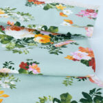 Laudlina SUMMER FLOWER pitsiga, D170cm, lilleline, 20% polüester, 80% puuvill, kangas 429 Laudlinad ja linikud