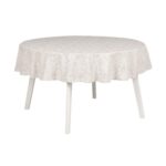 Laudlina PARTY pitsiga, D170cm, heledad lilled, 50% polüester, 50% puuvill, kangas 589 Laudlinad ja linikud