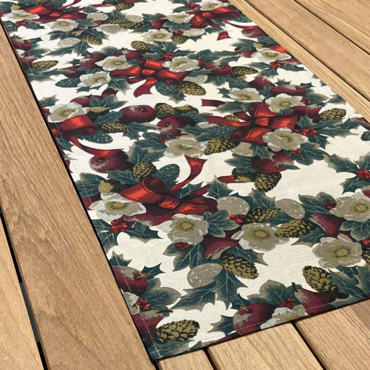 Laudlina WINTER FLOWERS 136x220cm, lindid, 50% polüester, 50% puuvill, kangas 475 Laudlinad ja linikud