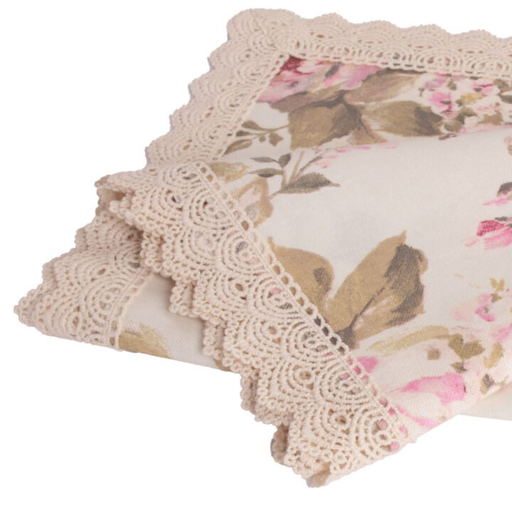 Linik HOLLY 75x75cm, maalitud roosid, 20% polüester, 80% puuvill, kangas 497 Laudlinad ja linikud