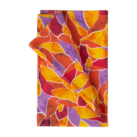 Laudlina LONETA NEW 136x220cm, punased lehed, 50% polüester, 50% puuvill, kangas 480 Laudlinad ja linikud