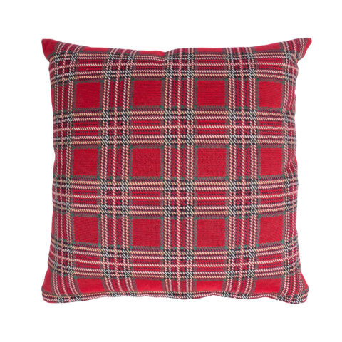 Padi HOLLY 45x45cm, lukuga, punane ruut, 50% puuvill, 50%  polüester, kangas 445 Dekoratiivpadjad Dekoratiivpadjad