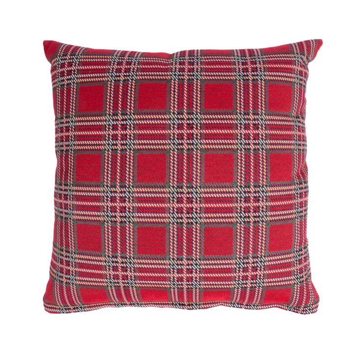 Padi HOLLY 45x45cm, lukuga, punane ruut, 50% puuvill, 50%  polüester, kangas 445 Dekoratiivpadjad Dekoratiivpadjad