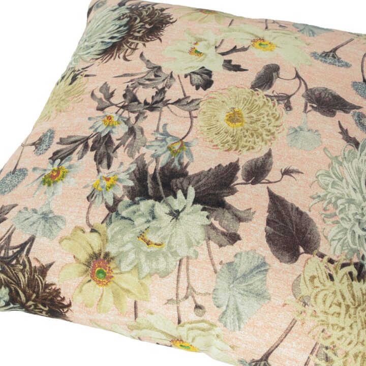 Padi LONETA NEW 45x45cm lukuga, roosa krüsanteem, 50% puuvill, 50% polüester, kangas 473 Dekoratiivpadjad