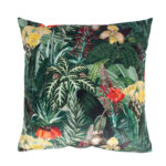 Padi HOLLY 45x45cm lukuga, troopilised taimed velvet, 100% polüester, kangas 496 Dekoratiivpadjad