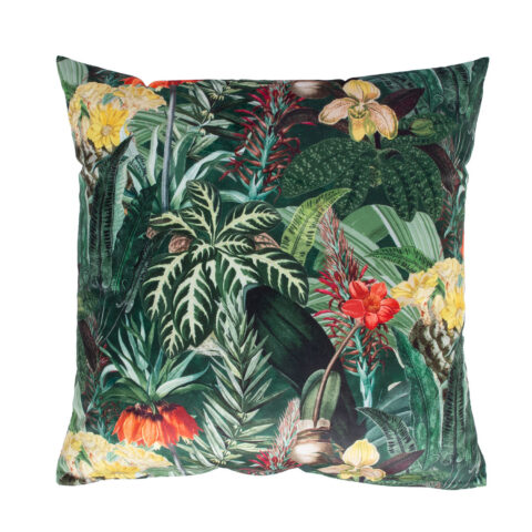 Padi HOLLY 45x45cm lukuga, troopilised taimed velvet, 100% polüester, kangas 496 Dekoratiivpadjad