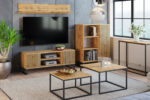 Focus loft TV-kapp 155 cm – kalasaba muster – tamme viimistlus TV-alused