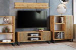 Focus loft TV-kapp 155 cm – kalasaba muster – tamme viimistlus TV-alused